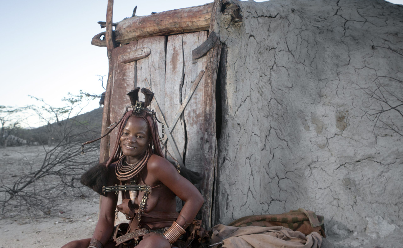 Epupa,,Namibia,Circa,June,2016,-,A,Himba,Woman,Poses